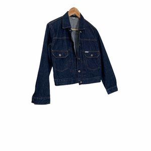 Vintage Guess Denim Jean Buckle Back Trucker